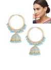 Sky Blue Party Wear Kundan Jhumka New Jhumka Design For Party And Functions Latest Earrings Collection 1925